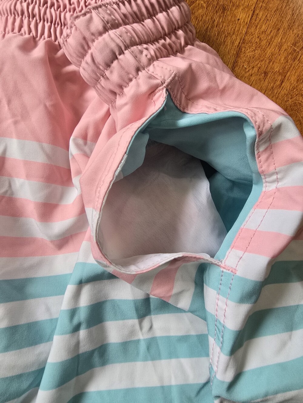 CHUBBIES mens swim trunks 3xl pink and blue stripes - Picture 4 of 6